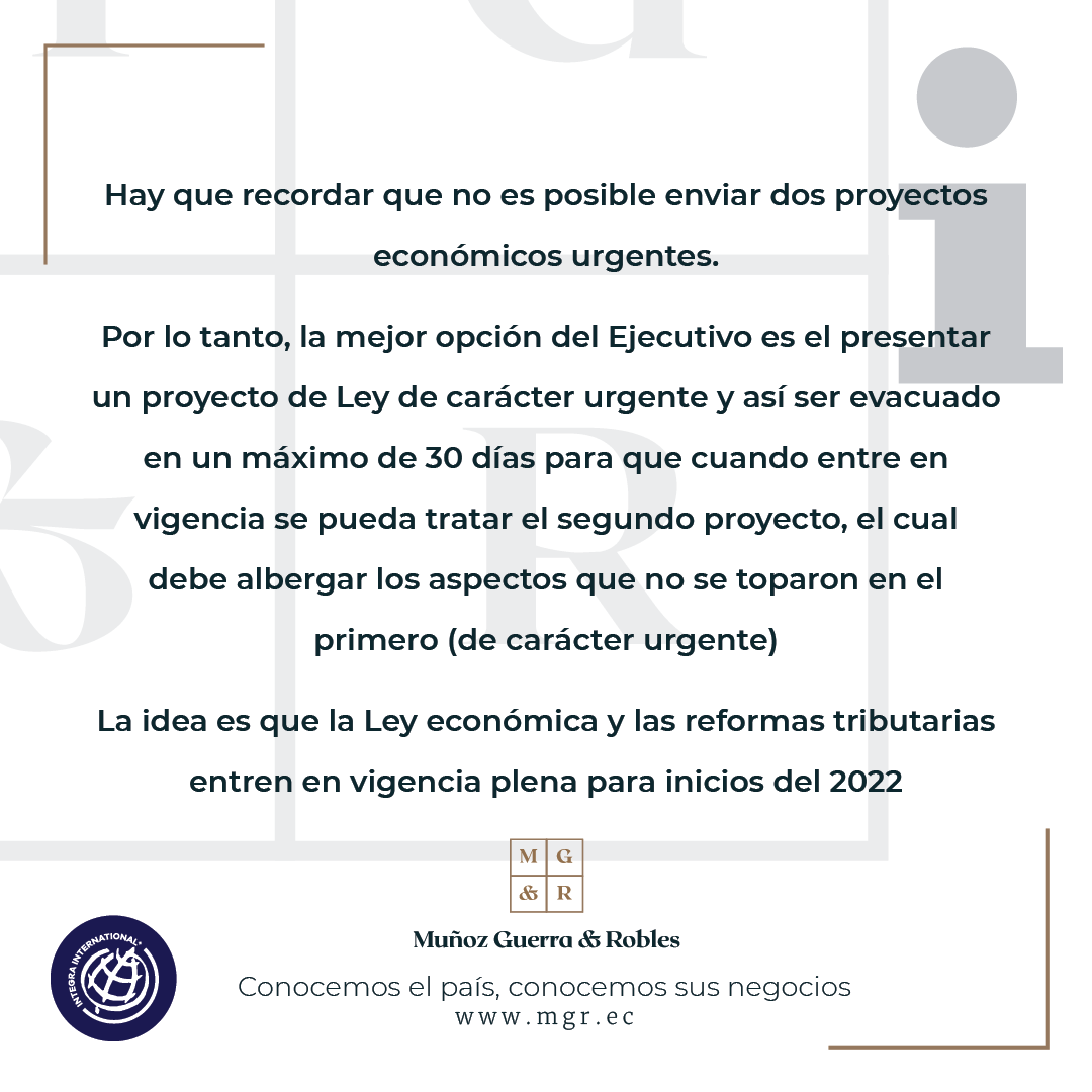 MGR_Ecuador's tweet photo. Nuevo #MGRTeInforma: ¿Qué pasó con el Proyecto #LeyCreandoOportunidades? ¿Cuáles son las opciones del #Ejecutivo? https://t.co/aRWgdL7Dyk