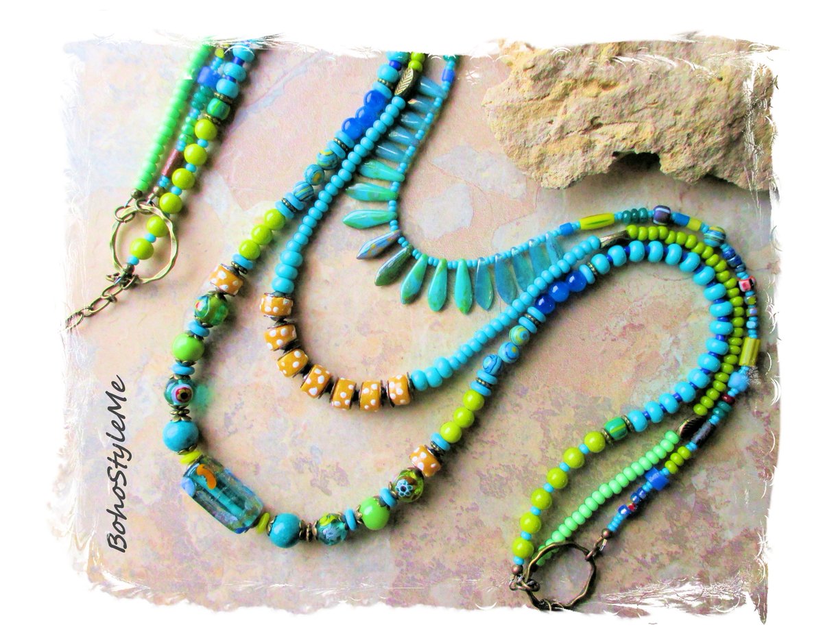 BohoStyleMe's tweet photo. Excited to share the latest addition to my #etsy shop: Bohemian Necklace, Boho Style Me Colorful Funky Beaded Necklace, Modern Hippie Jewelry, BohoStyleMe, Green and Blue https://t.co/CgDVJTen2Q #green #blue #bohohippie #bohemiannecklace #bohocolorfuljewel #beadedneckl https://t.co/5BiFa0grll