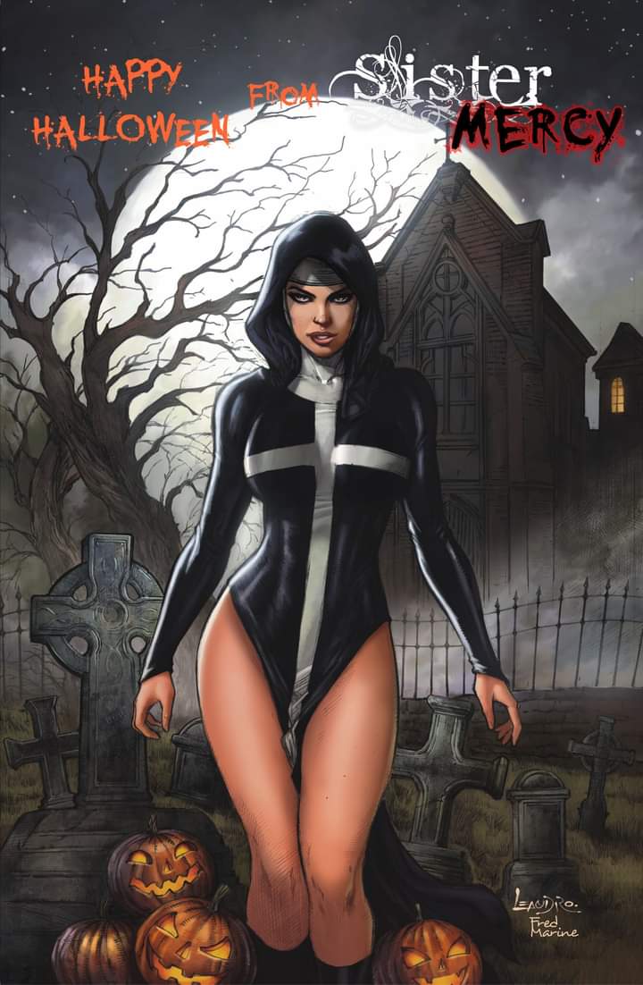leandesenho's tweet photo. Capa temática de Halloween #sistermercy #comics #halloween #arte #art #gothicgirl #pinup https://t.co/QqWRWuSfxp