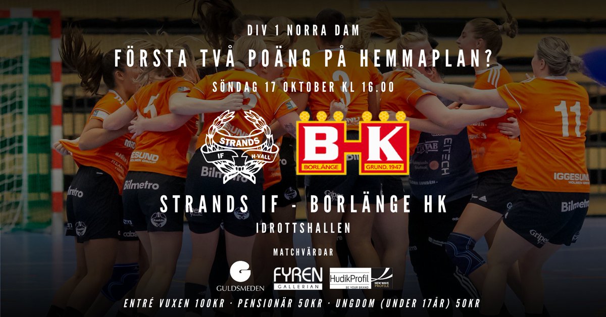 Det är dags igen för Strands damer i Idrottshallen, Hudiksvall, kommande söndag.
RZ
