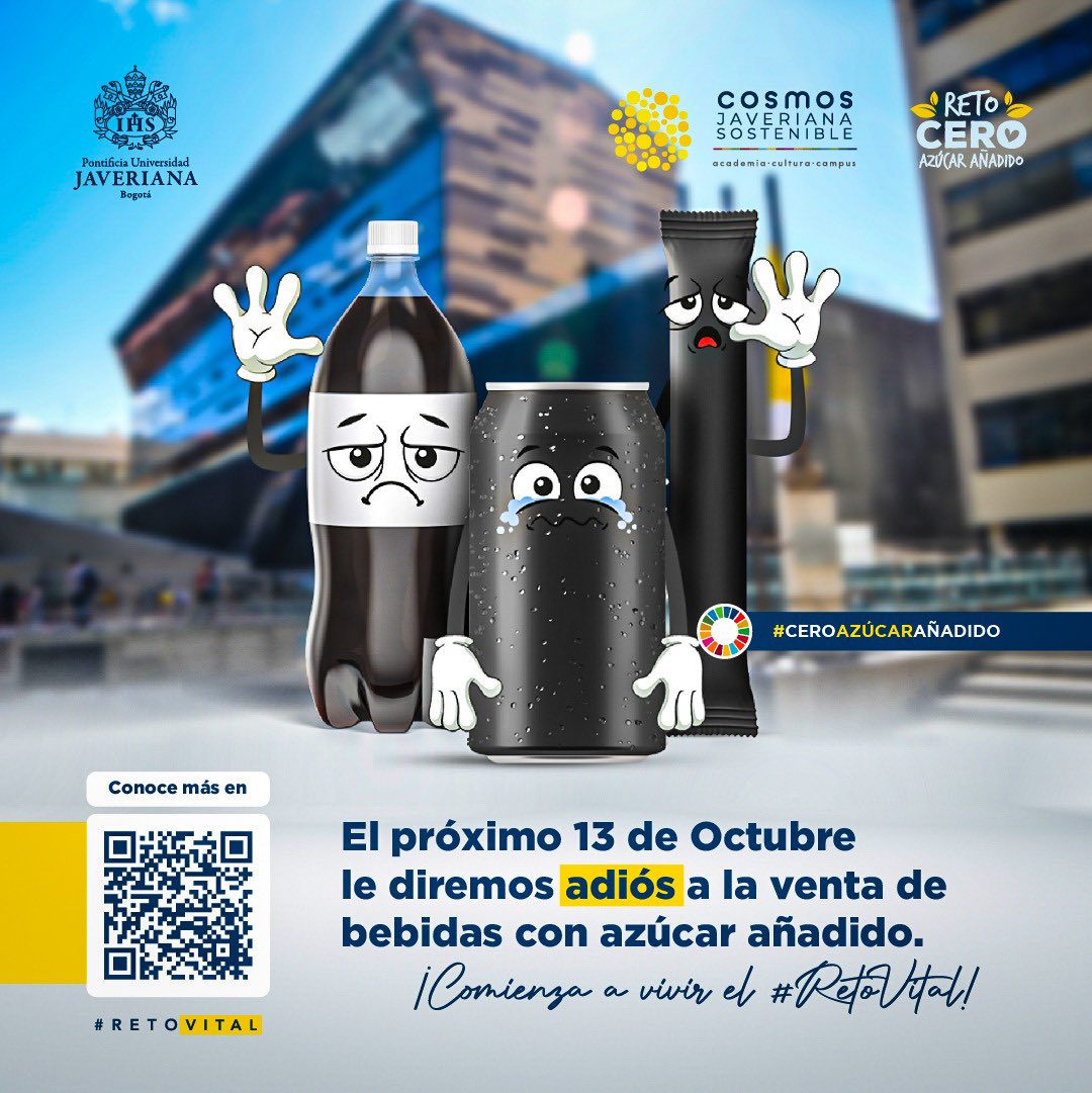 deportivo_puj's tweet photo. Prepárate! Desde este miércoles en la Universidad no se venderán bebidas con azúcar añadido, ya que poco a poco le estamos diciendo adiós a estas bebidas. Si quieres tener más información consulta: https://t.co/MmCUOelxKf https://t.co/ZDFO2Qe5Cv
