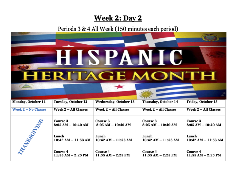 Happy Monday, Hornets!   We hope everyone had a great long-weekend.  Please note, tomorrow is a Week 2!