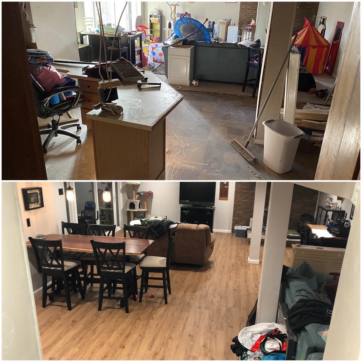 astroian_phd's tweet image. Finally finished with my big #pandemicproject - remodeling my basement myself! It took 25 months, but honestly despite the frustration, anxiety, and setbacks it’s been a great distraction from work and the outside world! 👷🏻‍♂️