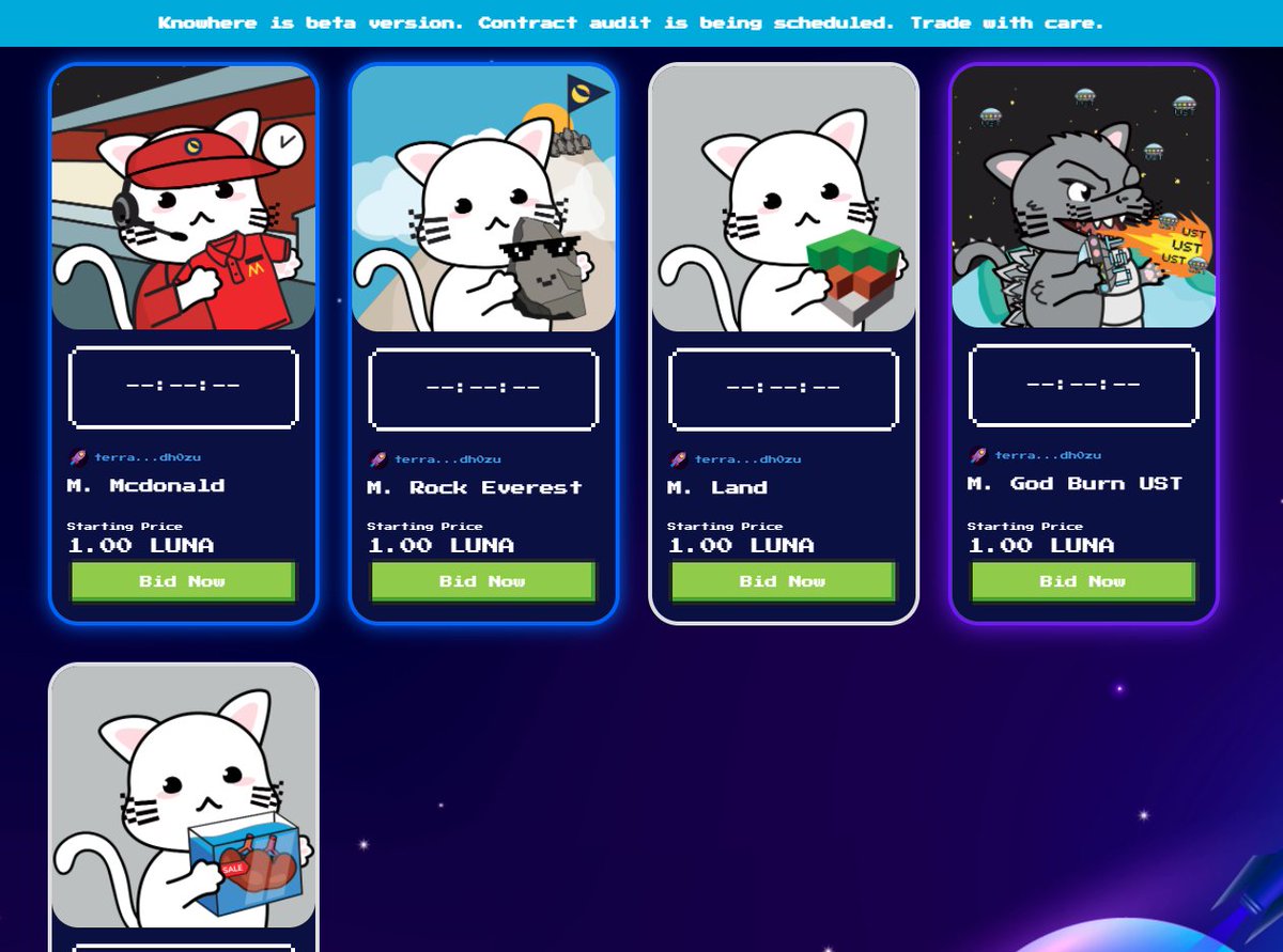 LUNAmeowNFT's tweet photo. Thank you for take meow to your home😻

Start day 3
Epic - Meow Godzilla burn UST. 
Rare - Meow hold rock from Everest
Rare - Meow invites friends to work part time with meow
Common - Meow hold nft land
Common - Meow want to sell kidney to buy Luna

https://t.co/Z224T4lz4D

$luna https://t.co/crWpHFJ7nW