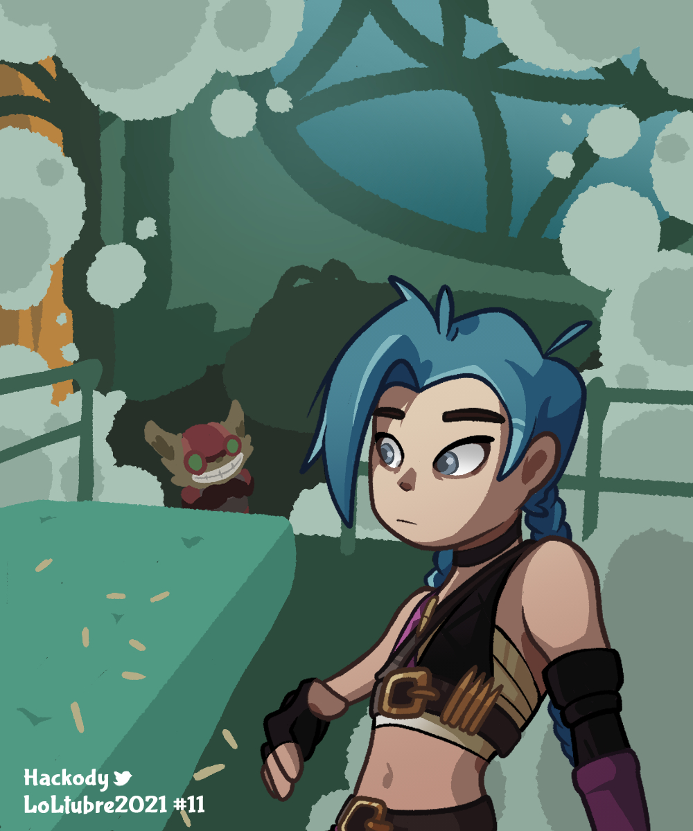 Hackody's tweet image. #LoLtubre2021 Día 11: Jinx y su habitación.