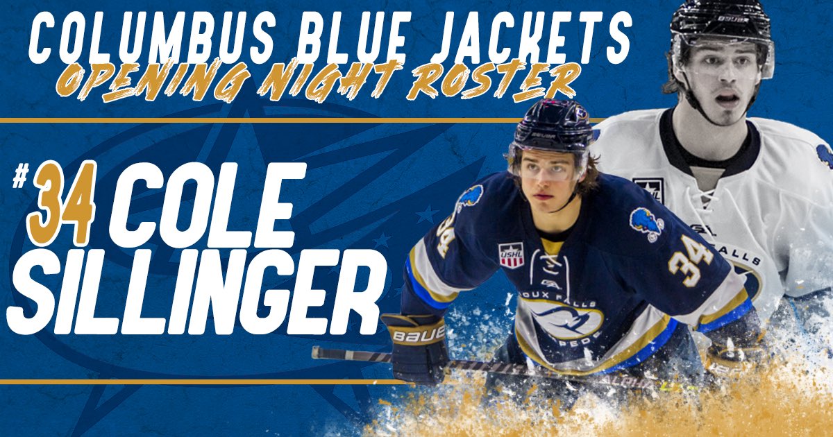 Congrats to Cole Sillinger on becoming the first ever player to go straight from the Stampede to the <a href="/NHL/">NHL</a>! He’s on the <a href="/BlueJacketsNHL/">Columbus Blue Jackets</a> Opening Night roster! #HerdAlumn