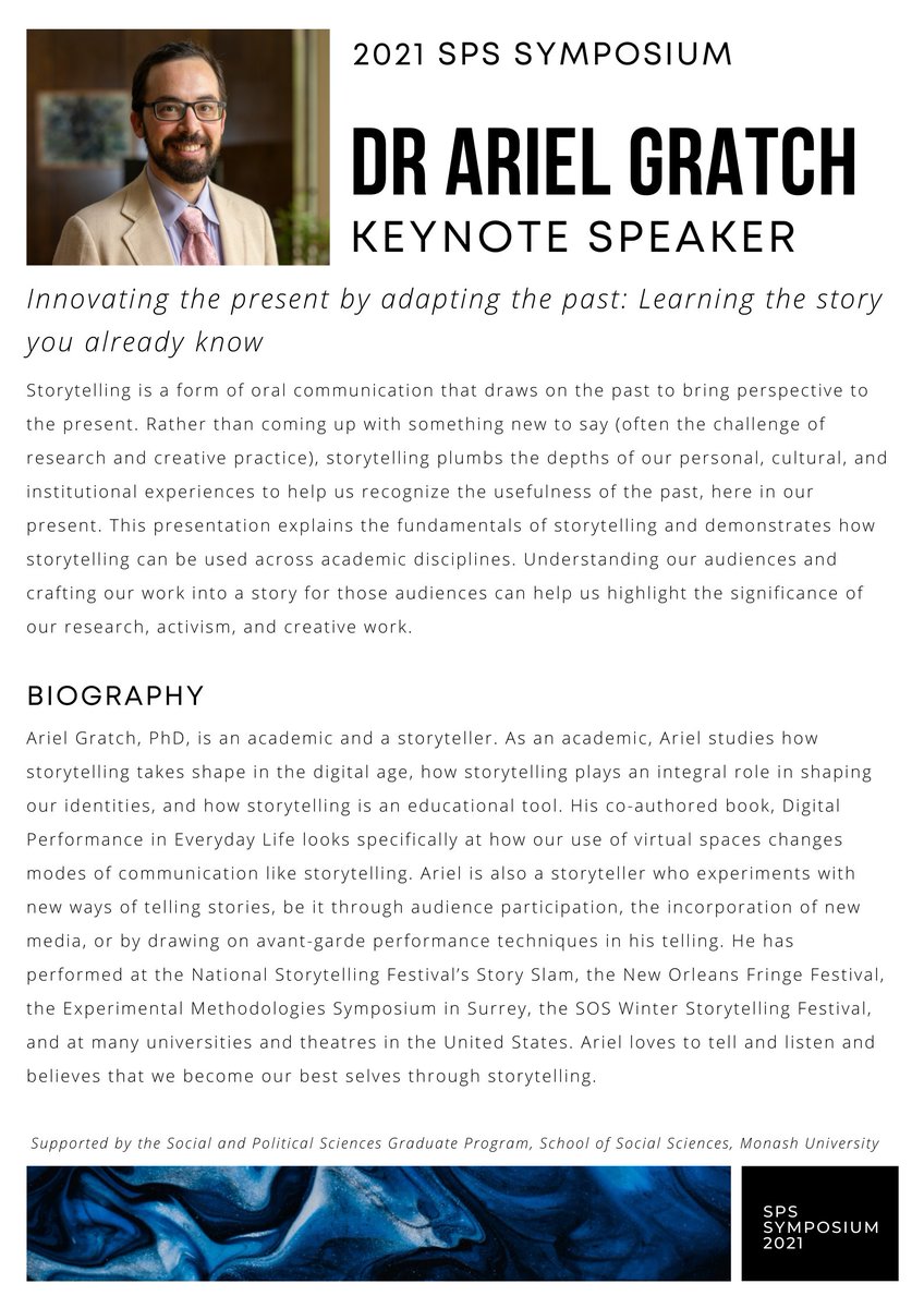 SPS_Symposium's tweet image. 📢We are excited to announce that this year&apos;s keynote speaker is Dr Ariel Gratch!📢📢

This is a wonderful addition to our Symposium

Register to present here: forms.gle/eiw9sBAbhSbPc4… 
🚨Abstracts due 13th Oct!🚨

To be part of the audience register here:  bit.ly/3zt8UuM