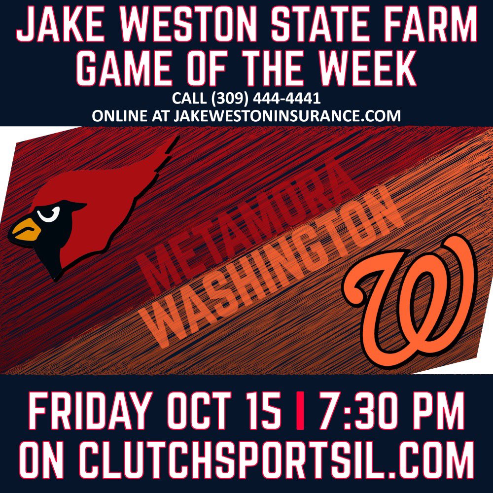 Clutch Sports Media (@clutchsportsil) on Twitter photo 🚨 SCHEDULE ANNOUNCEMENT
Our Week 8 game of the week takes us to the rivalry of all rivalries.
5-2 <a href="/MTHSFootball/">Metamora Football</a> vs 5-2 @WCHSFootball201.
Watch it all on Friday night at 7:30 on ClutchSportsIL.com. #ClutchUp 🚨 SCHEDULE ANNOUNCEMENT
Our Week 8 game of the week takes us to the rivalry of all rivalries.
5-2 <a href="/MTHSFootball/">Metamora Football</a> vs 5-2 @WCHSFootball201.
Watch it all on Friday night at 7:30 on ClutchSportsIL.com. #ClutchUp