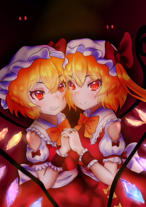 「お兄様!フラン達と遊んで♡」
 #東方Project 
 #絵描きさんと繋がりたい 