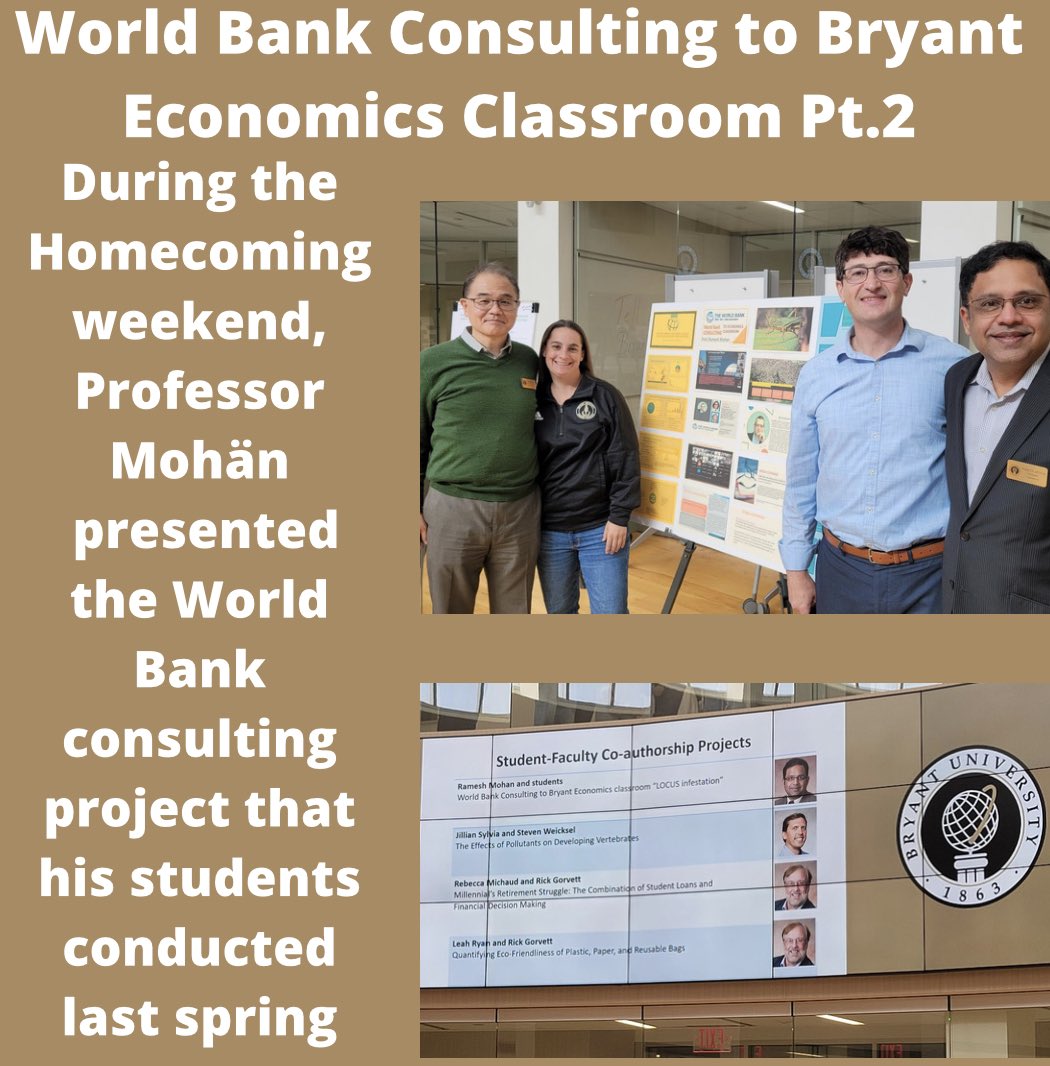 In Bryant's Economics Consulting capstone course, students are challenged to use everything they've learned to perform high-level economics analysis. They must present their analysis to World Bank experts, acting as high-level consultants and held to professional standards.