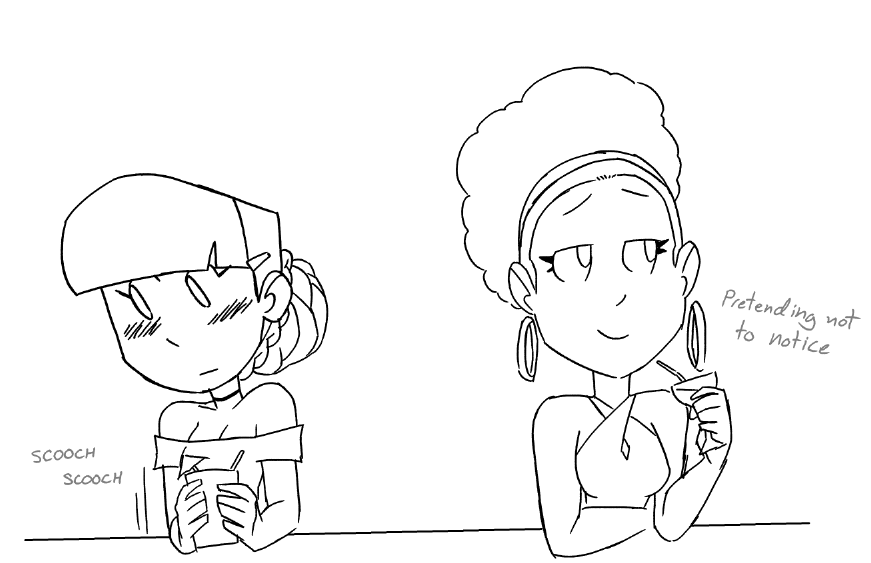 found an old sketch from when i first made naomi and was determining their chemistry
