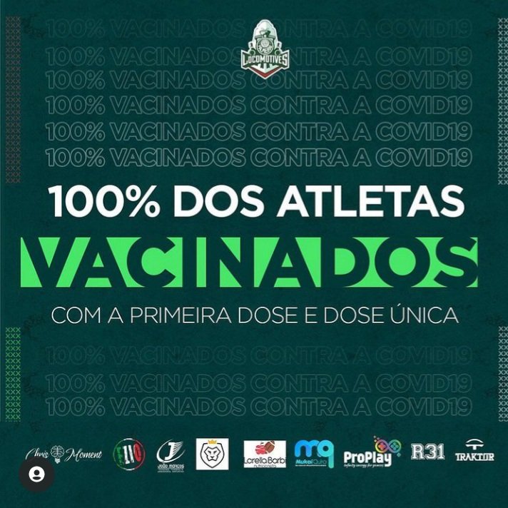 Com orgulho temos hoje 100% do nosso time vacinado com a primeira dose ou dose única da vacina contra o Covid-19!

Com isso ja começamos nossa programação de volta as atividade com treinos e novas seletivas em breve, fiquem ligados!!

#palmeiras #palmeiraslocomotives #covid_19