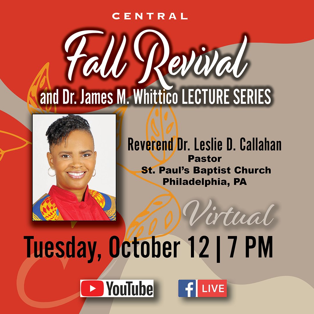 cbcstl's tweet image. 🗣Who's up next?!?! 
Rev. Dr. Leslie D. Callahan has next on the word for Central's Fall Revival. Tune in tomorrow at 7pm through Facebook Live and YouTube.
@HesAbleMin

#Praise #Workship #HeIsAble #GodIsGood #Gospel #Lord #GodGotYou