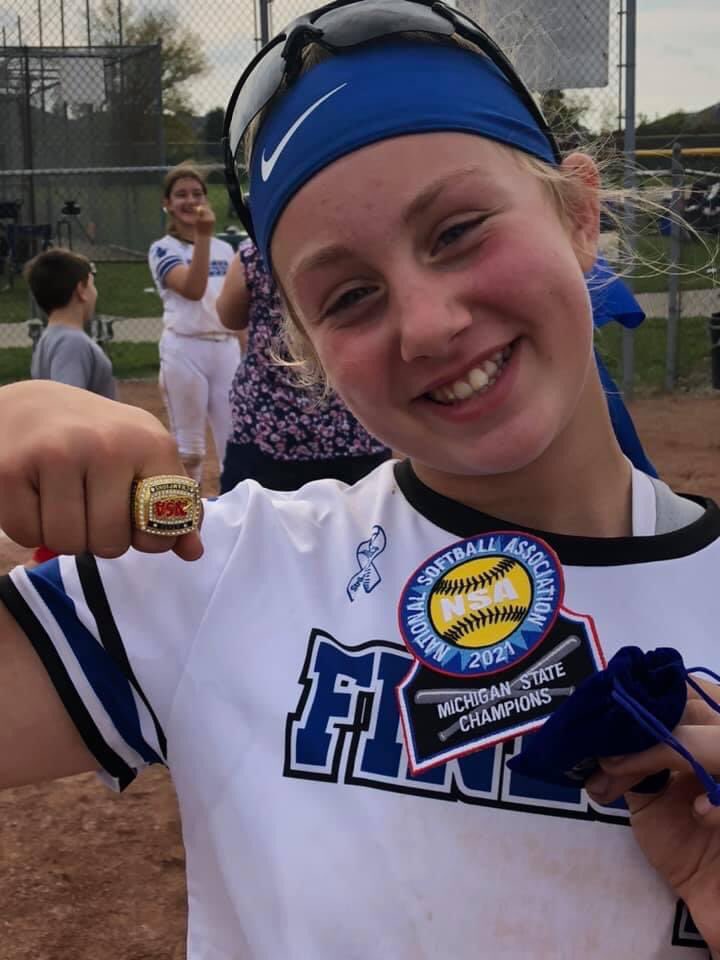 firstdraw's tweet photo. NSA Fall State Champs 11U
Amber struck out 31 with only 3 walks. She hit over 875 for the weekend with 2 doubles ans a triple. 

Her hard work and love for this team and game are such a joy to see! https://t.co/vl9jixJ9fH