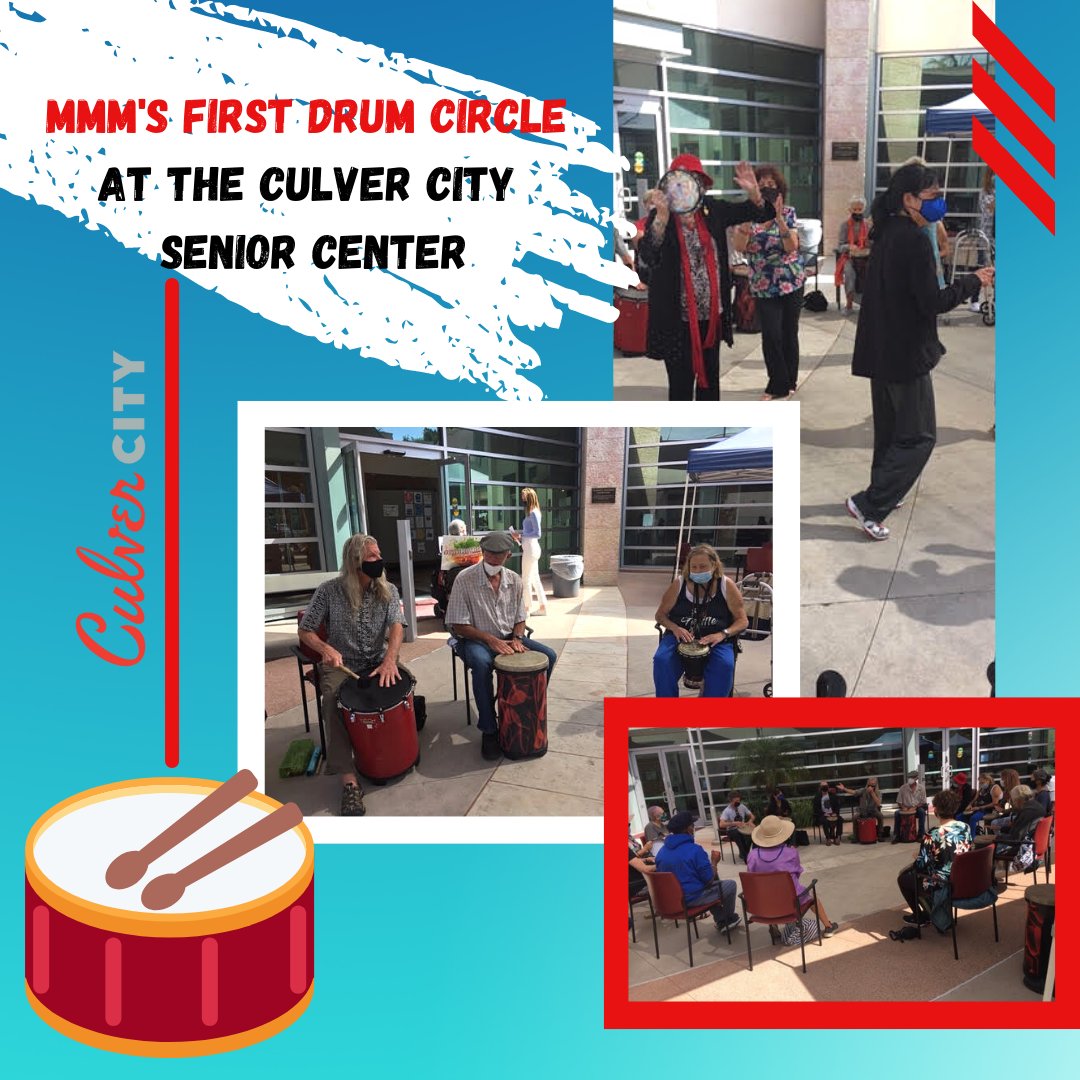 MusicMendsMinds's tweet photo. Music Mends Minds launched their first drum circle this past Friday at the Culver City Senior Center with John Fitzgerald leading it. We had over 20 seniors play with us and experience the healing power of music. See you next Friday!

#MusicMendsMinds
#RestoringTheRhythmOfLife https://t.co/GK7GQpm9hC