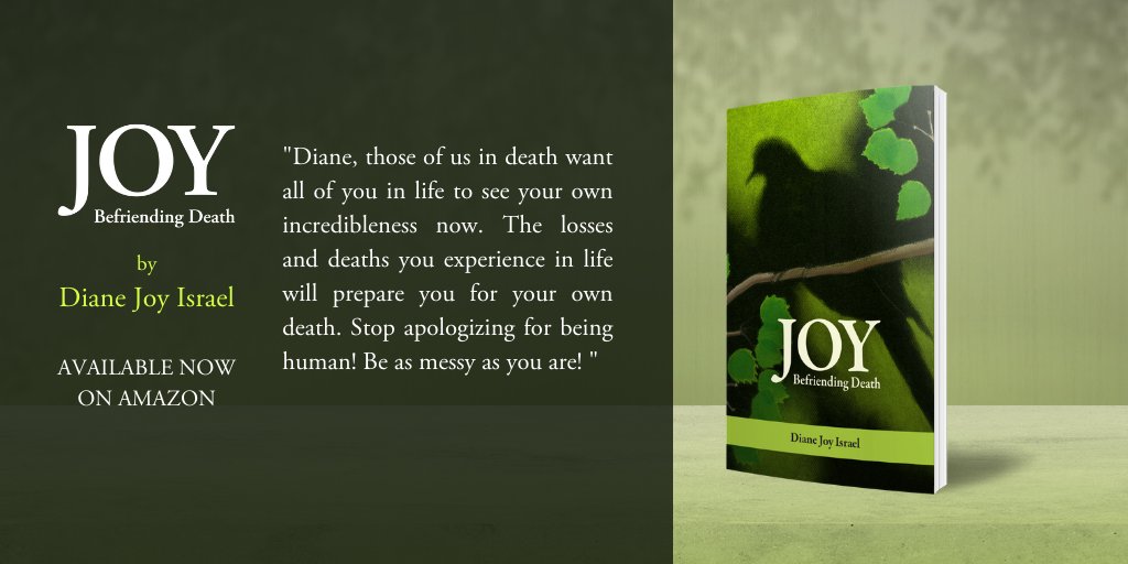 "Diane, those of us in death want all of you in life to see your own incredibleness now. The losses and deaths you experience in life will prepare you for your own death. Stop apologizing for being human! Be as messy as you are!"

amazon.com/Diane-Israel/e…