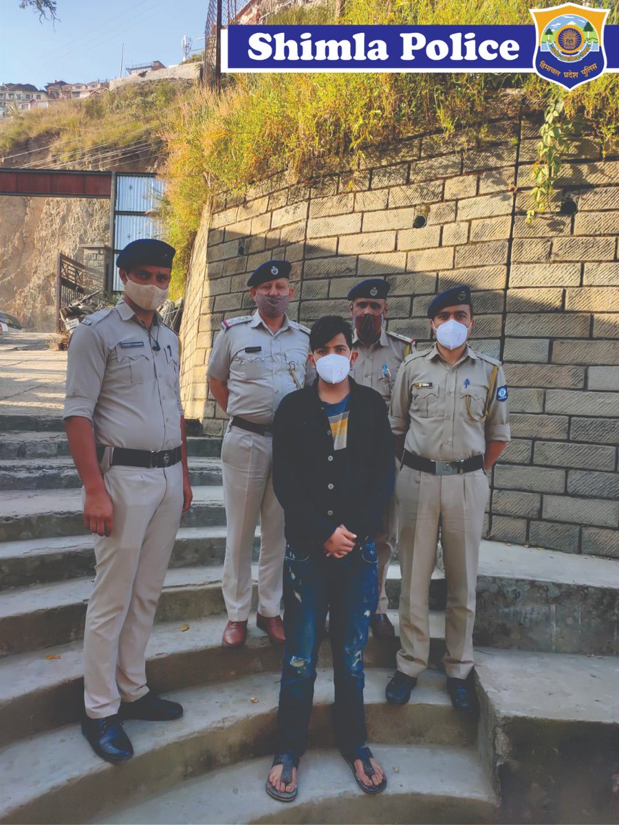 PoliceShimla's tweet photo. Shimla Police has recovered 1.35 gram Chitta from 21 years Amethi, UP resident. Case  u/s 21 ND&amp;PS Act has been registered at PS Dhalli on 10-10-2021 https://t.co/UjNYAyqEK3
