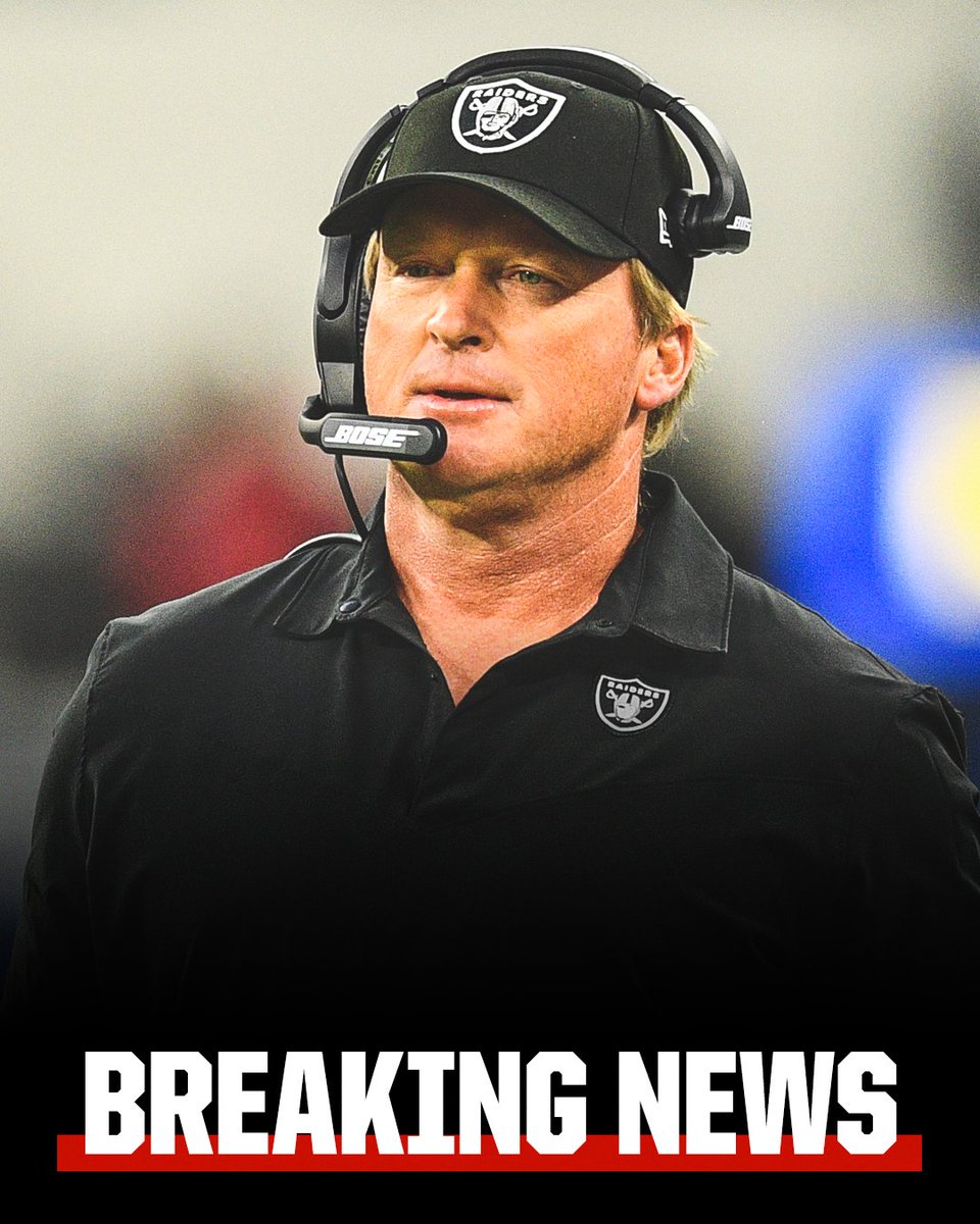 Breaking: Jon Gruden is out as Raiders head coach, as first reported by NFL Network and confirmed by @AdamSchefter. “It’s over,” a source told Schefter.