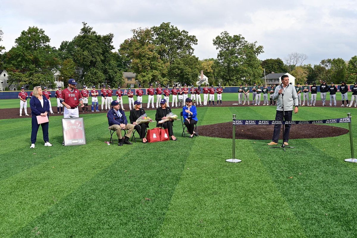 Vincent J. &amp; Lenda F. Naimoli Ballpark Ribbon Cutting Ceremony; photo recap!

🎀 ✂️ ⚾️ 😈 <a href="/FDUWhatsNew/">Fairleigh Dickinson University</a> 
<a href="/FDUDevils/">FDU Devils Athletics</a> | <a href="/d3baseball/">D3baseball</a> 
#BrickByBrick🧱| #HornsUp🤘🏼