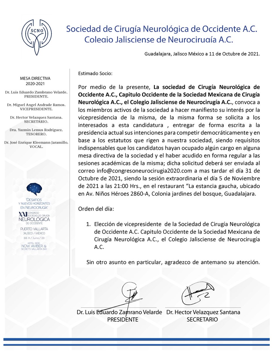 scnomx's tweet photo. Elección Vicepresidente SCNO https://t.co/1PPA9FW6a1