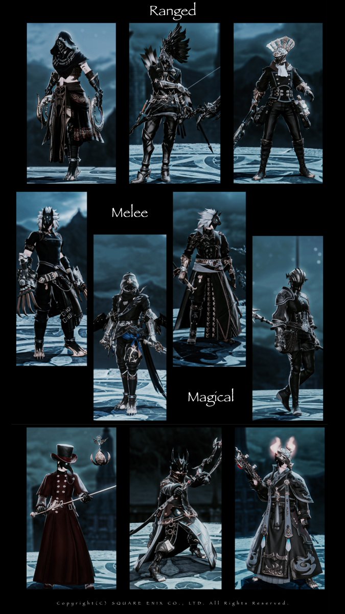 ff14_FUJI's tweet photo. 人外感あるミラプリを青魔除く全ジョブ分考えてみました。
なかなかに難しくてちょっと妥協点もある…w
一応共通コンセプトとしては「人ならざる部位」があるかないか。
ちょっと練り直ししたいとこもあるのでオススメの人外感ある装備あったら教えて😭

#FF14 #GPOSERS #XIV_PICTCLIP
#FUJI14code https://t.co/zap8qZuBE8