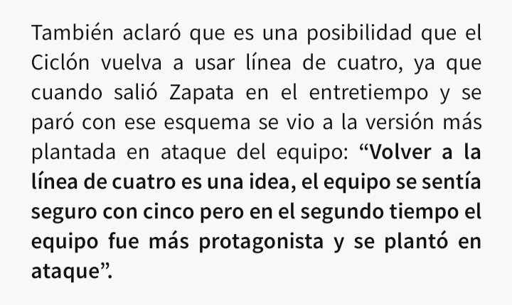 El tipo es un vago delirante "el equipo se sentía seguro con la línea de cinco" 
6 partidos seguidos con línea de 5, ganó 1 de 6.