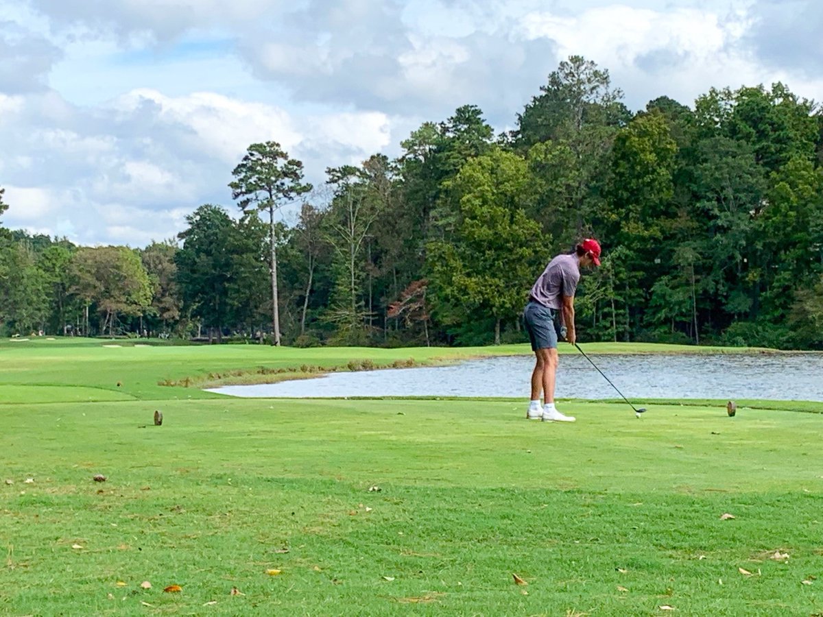 AlabamaMGolf's tweet photo. #Alabama wins both matches during Monday's #SECMatchPlay action‼️ 

The Tide tees off Friday's final round at 7:30 a.m. CT vs. Ole Miss. Full recap from day 2⃣ 👇

📰 https://t.co/yhIgf2ed8z 

#RollTide | #BamaGolf https://t.co/9c3Ag3PemW