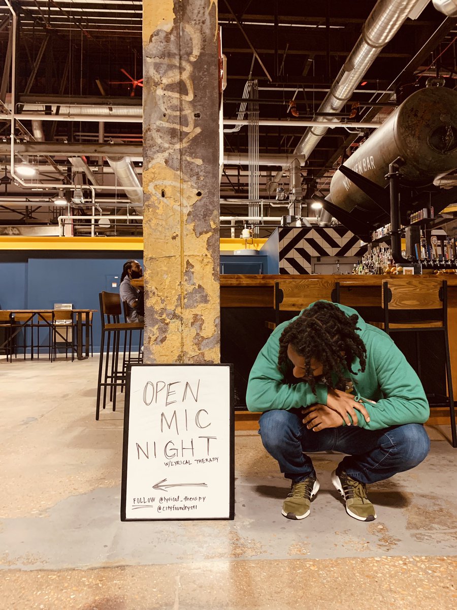 Running <a href="/Lyrical_therapy/">Lyrical Therapy</a> open mic since 2010

Today we add a weekly flavor for you, in collaboration with <a href="/cityfoundrystl/">City Foundry STL</a> 

Free to the public