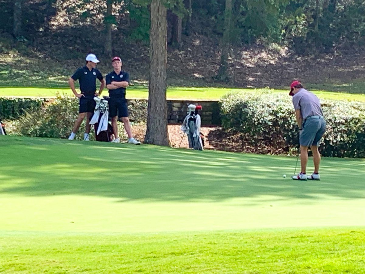 AlabamaMGolf's tweet photo. #Alabama wins both matches during Monday's #SECMatchPlay action‼️ 

The Tide tees off Friday's final round at 7:30 a.m. CT vs. Ole Miss. Full recap from day 2⃣ 👇

📰 https://t.co/yhIgf2ed8z 

#RollTide | #BamaGolf https://t.co/9c3Ag3PemW
