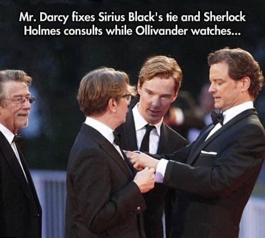 kbreed89's tweet photo. This just makes my nerdy heart happy! #HPnerd #potterhead #PrideandPrejudice #Holmes #booknerd #amreading https://t.co/mYNK3ZUT3W