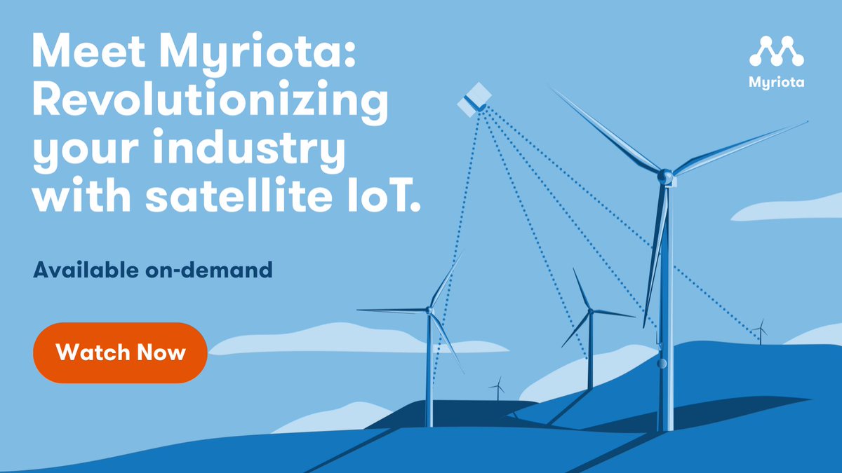 MyriotaGlobal's tweet photo. Dive into Myriota's low-cost, low-power #satelliteIoT connectivity in this free webinar!

Discover how IoT developers &amp; innovators are using Myriota's direct-to-satellite tech to create world-first products🛰️

Start your journey on the #Myriota Network:

👉https://t.co/qys34eKXNh https://t.co/9LKAT2G7tk