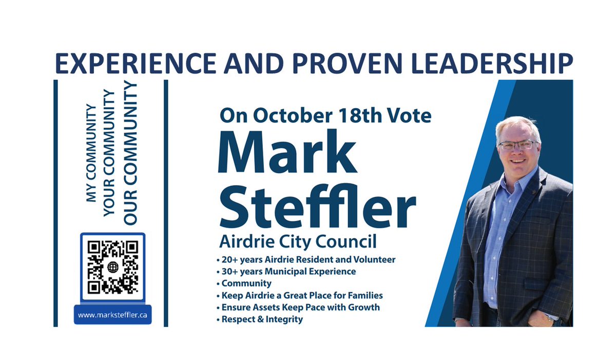 MarkSteffler1's tweet photo. Well a week left in a campaign which started for me back on  May 30. It has been a challenge with Covid and a Federal election.  Thanks to everyone for your support. For one final push, please share with your family and friends.  https://t.co/sJjRl9tXYT #airdrie https://t.co/4fsM45jIHQ