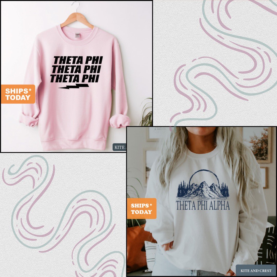📣CALLING ALL THETA PHI MEMBERS AND ALUMNA 📣
Delta Nu has collaborated with Kite &amp; Crest for this fundraiser and have 23 different styles that you can purchase from! Sisters get 20% off and free shipping on all orders! 10% of all sales go towards our chapter! Sales end on 10/19!