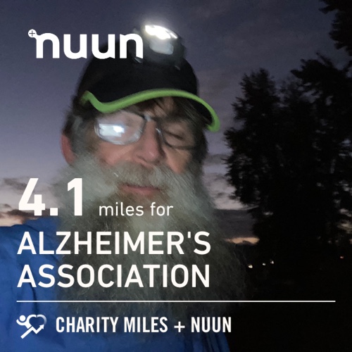 RunStillwellRun's tweet photo. Dusk to dark again! Got 4 miles! 4.1 @CharityMiles for @alzassociation sponsored by @nuunhydration. Join the #muuvment! #nuunlife https://t.co/wRIdQNoLfx