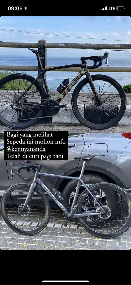 Sepeda hilang di Bali. Diambil td pagi dr perumahan di Sunset Road.