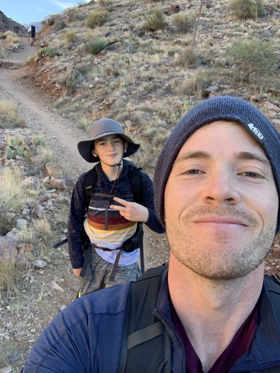 KimberBrittain's tweet photo. Mission accomplished in one day. Good job #Jaxton! #North #Rim to #South #Rim #GrandCanyon @GrandCanyonNPS @Tunnel2Towers #kids can do stuff. #charity https://t.co/QvoNM4IbH5