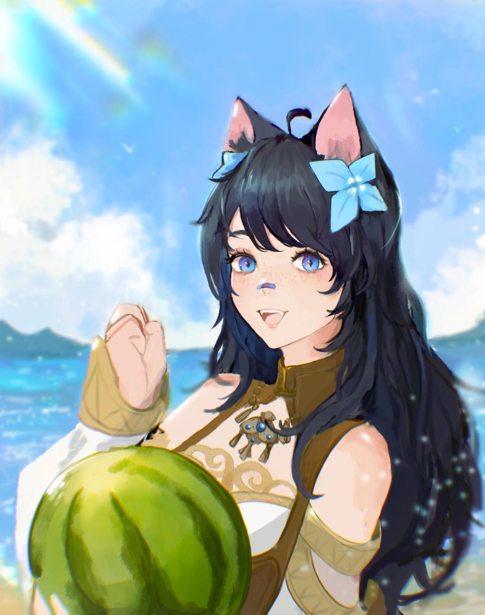 Thank you @nam45266022 so very much for this wonderful commission from the very talented <a href="/skyeera/">skye (working on comms)</a> ! I will treasure it~ ^.^

#supercatart