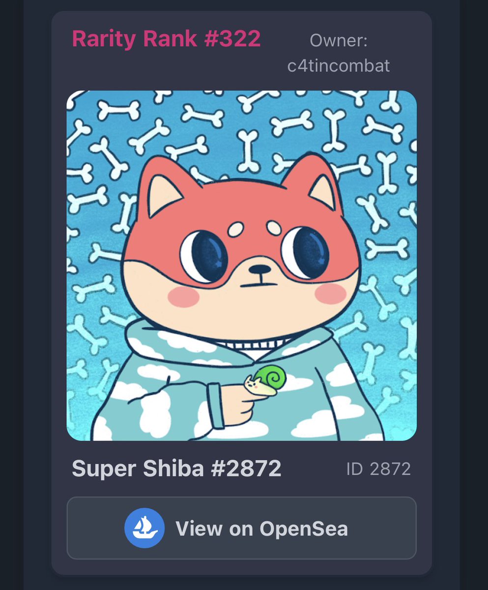 SHOW OFF YOUR RAREST <a href="/SuperShibaClub/">Super Shiba Club</a>! I’ll start 🐶 

and remember, are shibs are rare at the end of the day 💎