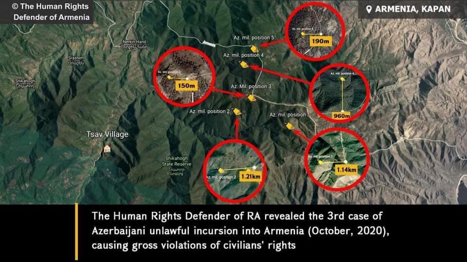 🧵#Armenia’s Ombudsman <a href="/atatoyan/">Arman Tatoyan</a> revealed 3rd case of #Azerbaijan’i penetration into the sovereign territory of Armenia

“Our ongoing fact-finding activities have revealed that during the war, in the end of Oct 2020 AZ armed forces incurred the sovereign territory of RA
