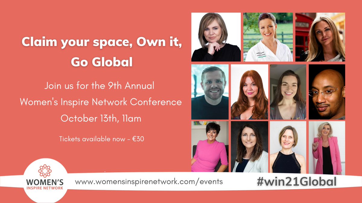 WomensInspireIE's tweet photo. Only one day to go...Let us know if you will be joining us online and use the hashtag #win21global to start networking!

Still time to get your ticket - https://t.co/wXfrA7oHBZ
#womensinspire #womeninbusiness https://t.co/nEmkXIViS7