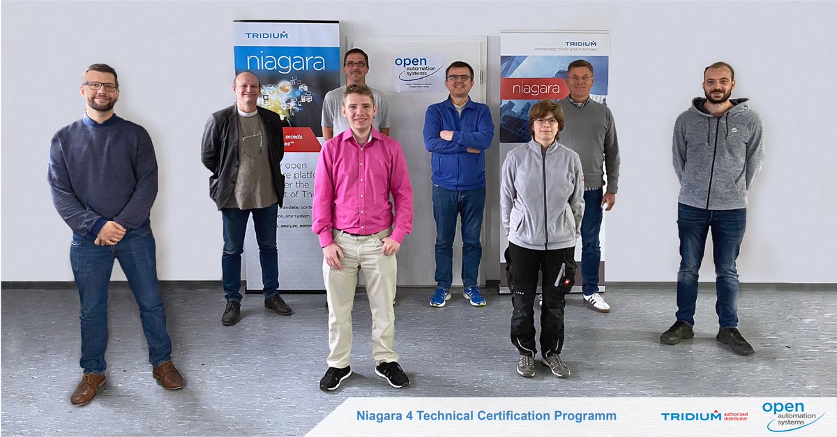 oa_systems_de's tweet photo. Letzte Woche fand wieder unser fünftägiges offizielles Niagara 4 Technical Certification Program - Training statt. Die Schulung wurde mit einer praktischen Prüfung abgeschlossen, die den erfolgreichen Kandidaten ein offizielles Tridium-Zertifikat verleiht. https://t.co/Gc6gu2kJ2V