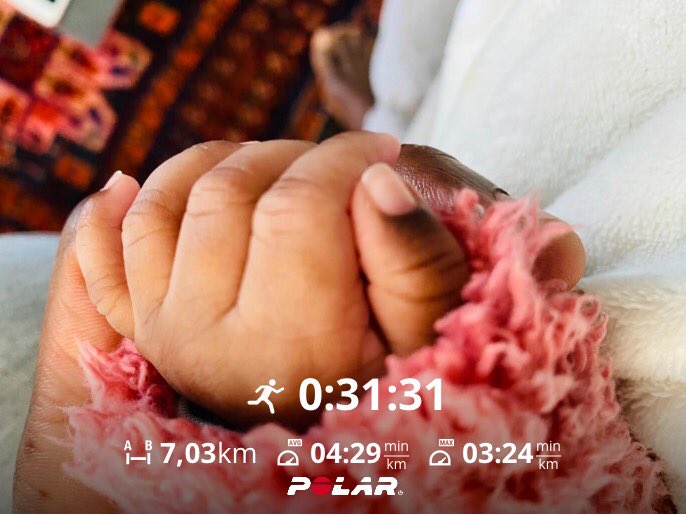 TebangNtsasa's tweet photo. Life | βIn order to write about life first you must live it.β~ Ernest Hemingway.
First birthday run as a father to the most beautiful girl I know. The girl who has to keys to my Heart Rata data and cadence. Grateful ππΎπ€ππΎ
Commitment. Consistency. Speed.
#RunBetter #Chasing245 https://t.co/eZcaOwvJRJ
