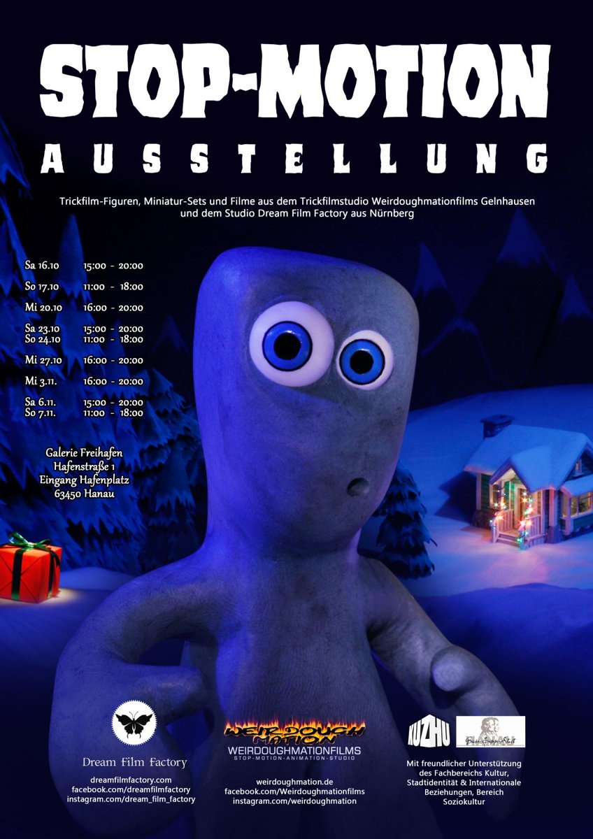 #stopmotion #expo #hanau opens this weekend. #deathcember #crappychristmas #weirdoughmation #dreamfilmfactory #kuzhu #fantasyfilmfest #asp #Halloween