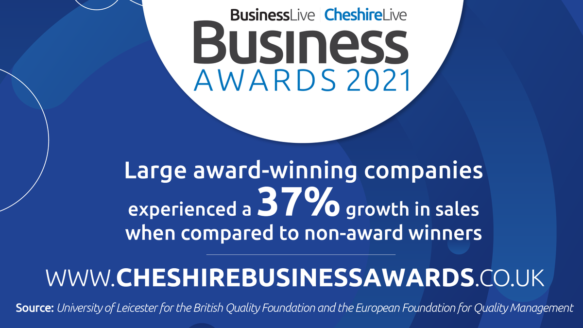Calling all large businesses in Cheshire.  Isn't this a good enough reason to enter this year's Cheshire Business Awards? #CBA2021