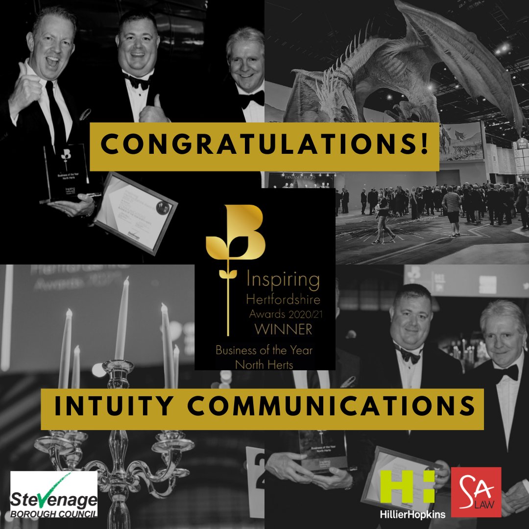 InspiringHerts's tweet photo. Congratulations to @intuitycomms, #InspiringHerts21 Business of the Year North Herts winner!
"Intuity has demonstrated both agility and vision... investing time and money in sustaining their profitable business model"
@StevenageBC
#10YearsofInspiringHerts
https://t.co/Zg06y5hjPa https://t.co/1j3LyPWRF8