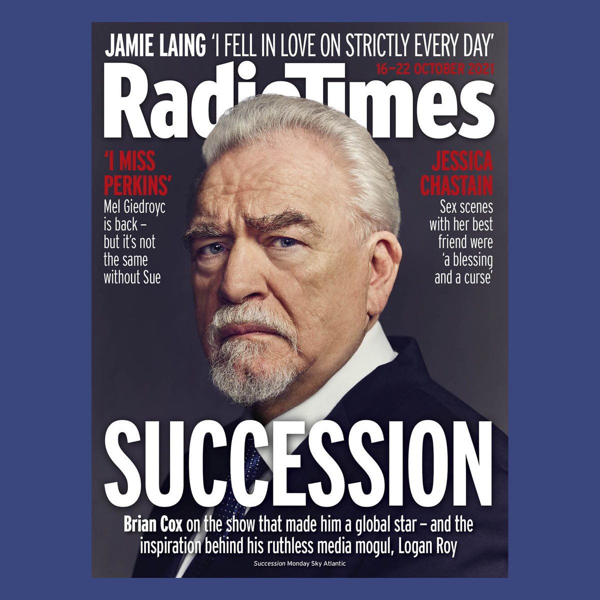 RadioTimes's tweet photo. Brian Cox is this week's #RadioTimesCover star!
Hear from Brian on the inspiration behind his hot-headed, Machiavellian role as Logan Roy.
+ Jon Sopel speaks on the sex scandal of the Clinton era & former Bake Off host Mel Giedroyc is back!
This week's Radio Times - out now! https://t.co/eERtK4EiDY