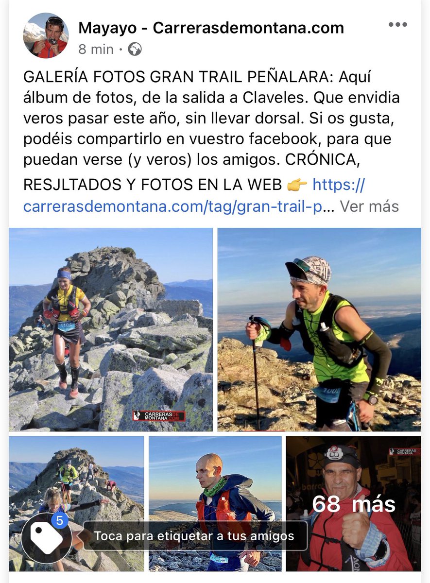 GALERÍA FOTOS GRAN TRAIL PEÑALARA: En mi Facebook de periodista os dejo álbum +70 fotos, de salida <a href="/GTPenalara/">GranTrail Peñalara🗻</a> a Claveles. 
Que envidia veros pasar este año, sin llevar dorsal! 👉 Facebook.com/mayayo.carrera…