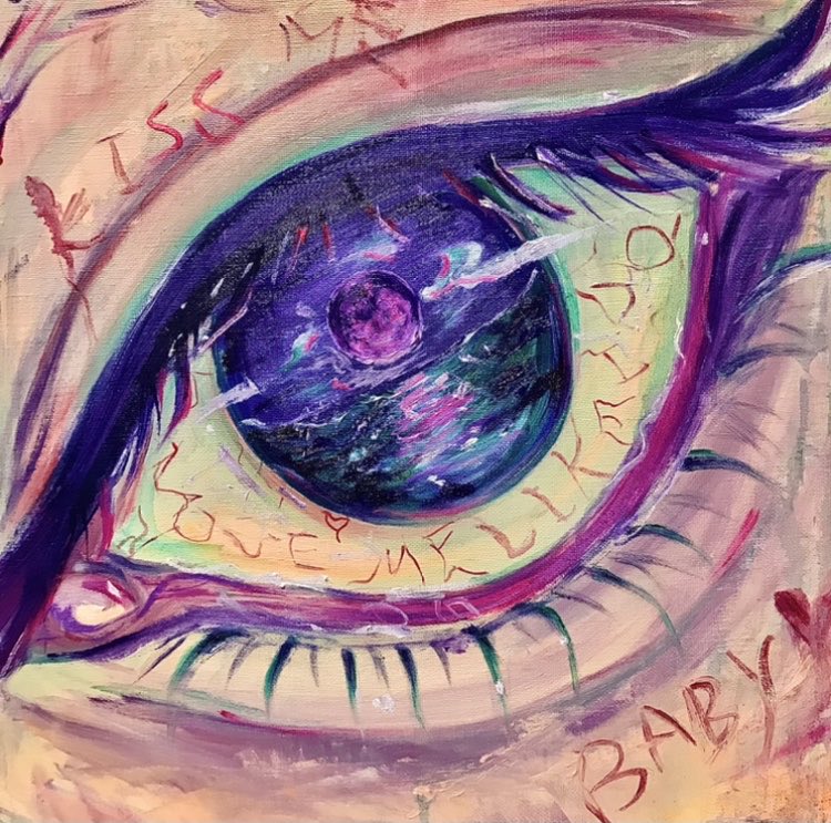 art_melocoton's tweet photo. 作品名「moon light in the eye」(学年 : 2年生) https://t.co/HScND6kmx5