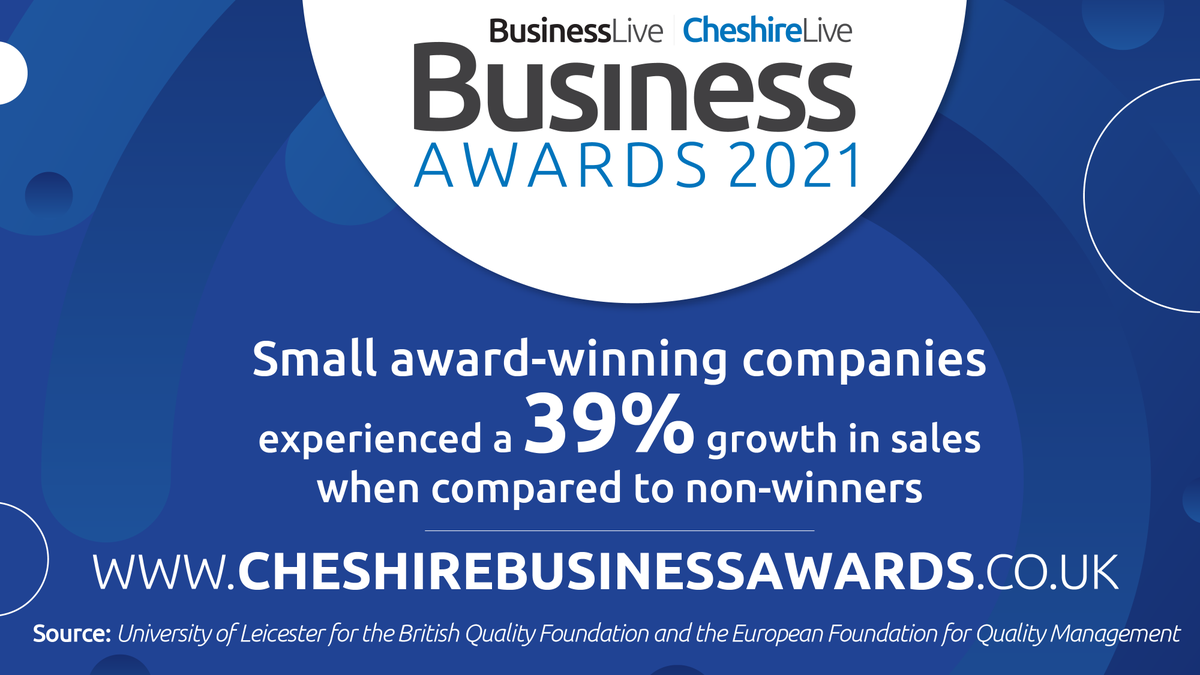 Calling all SMEs in Cheshire. Isn't this a good enough reason to enter the Cheshire Business Awards?  #CBA2021