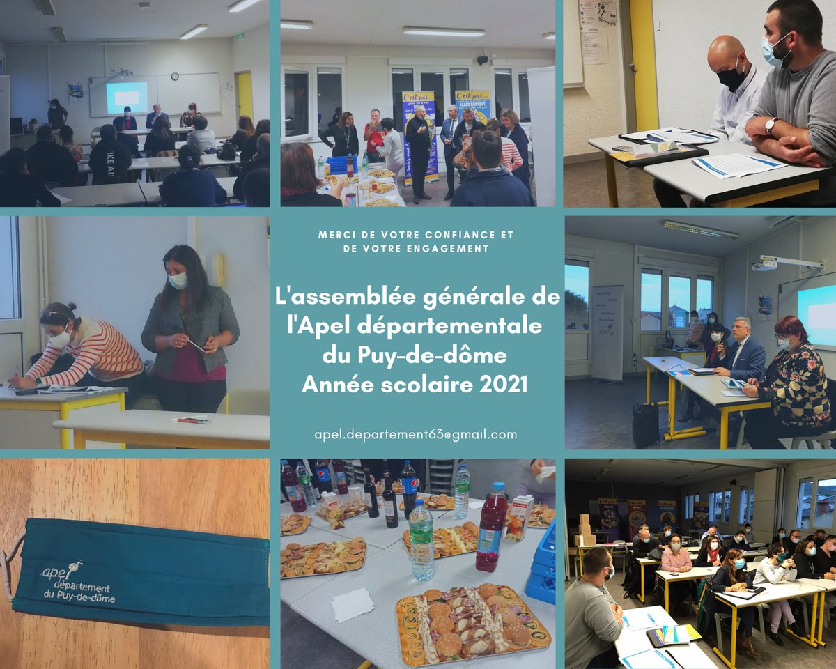 APELpuydedome's tweet photo. Retour en images de notre AG #APEL63
@Apelnationale @EnsCatho @Departement63 @acclermont @FBAuvergne https://t.co/Ja04tiN2Rx